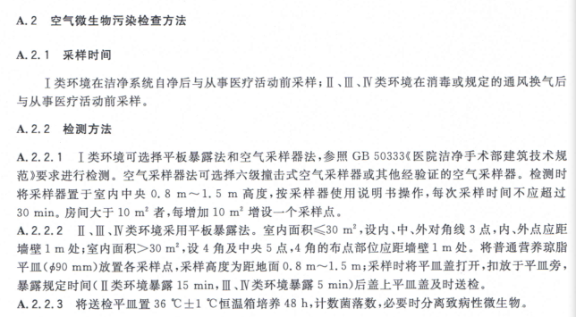 空气检测方法
